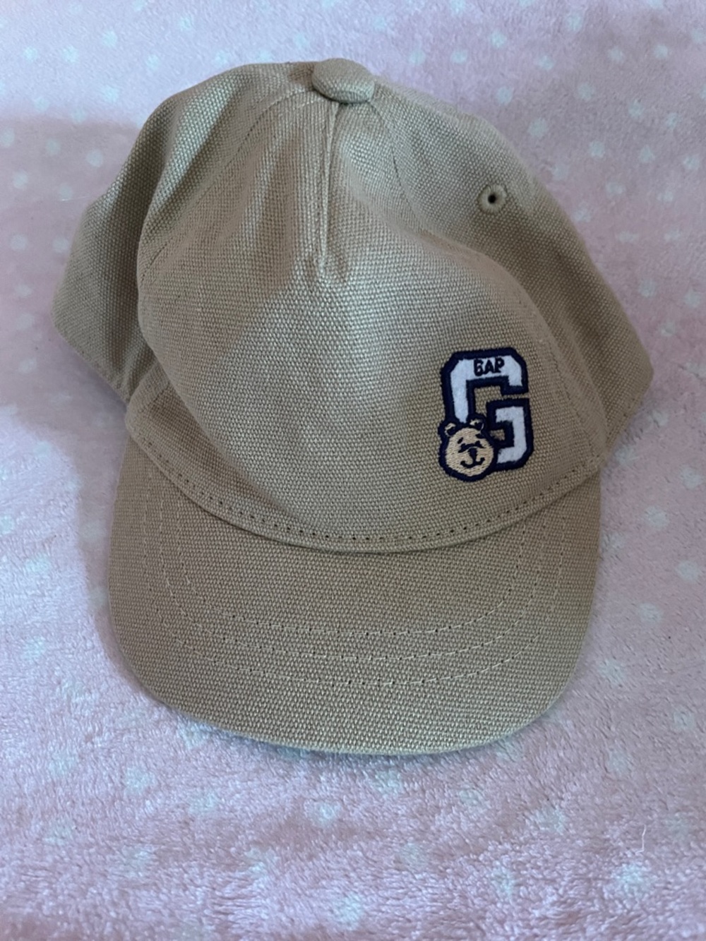 GAP Tan Embroidered Baseball Cap - toddler